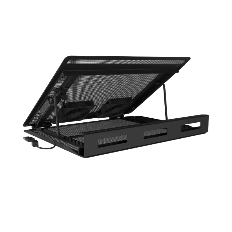 Laptop-Kühler NATEC Tern 2 Plus — 2 Lüfter, für Laptops bis 17,3 Zoll, schwarz