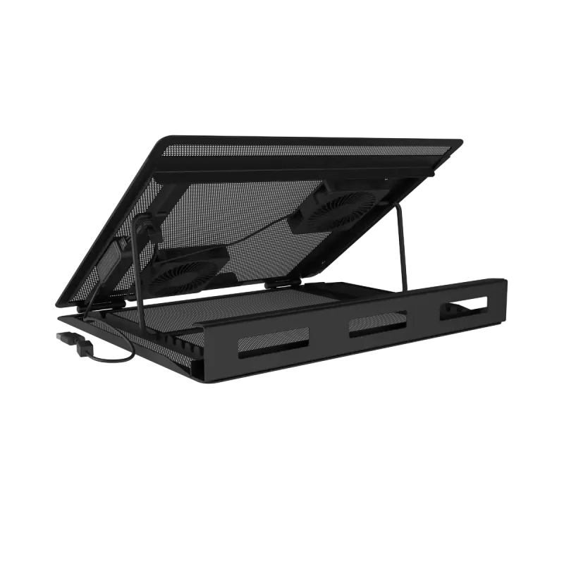 Laptop-Kühler NATEC Tern 2 Plus — 2 Lüfter, für Laptops bis 17,3 Zoll, schwarz