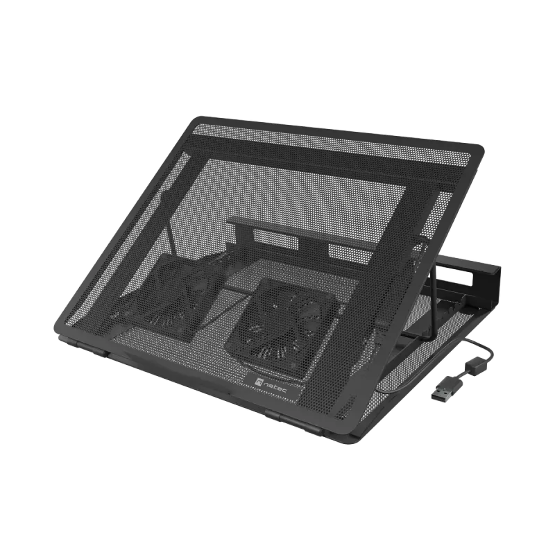 Laptop-Kühler NATEC Tern 2 Plus — 2 Lüfter, für Laptops bis 17,3 Zoll, schwarz