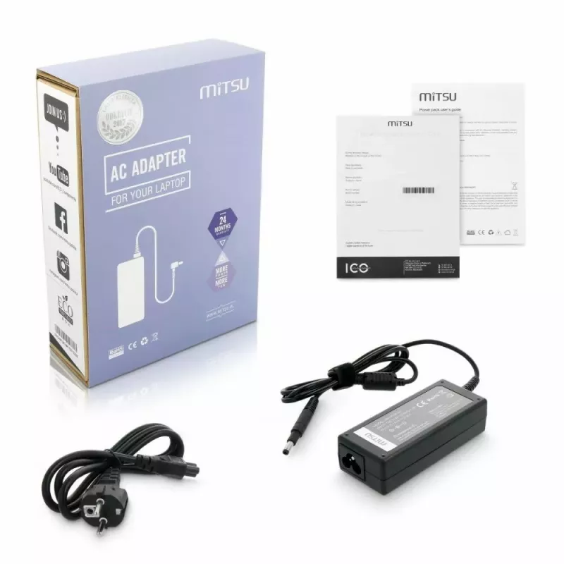 Notebook-Ladegerät MITSU 19,5V 3,33A (Anschluss 4,8×1,7) für HP