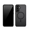 Schutzhülle Crong Hybrid Matte Magnetic für Samsung Galaxy A56 — TPU + PC, schwarz