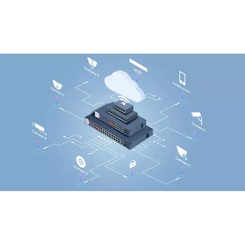 Managed Switch Hikvision DS-3E1106P-EI 4 Port Fast Ethernet PoE