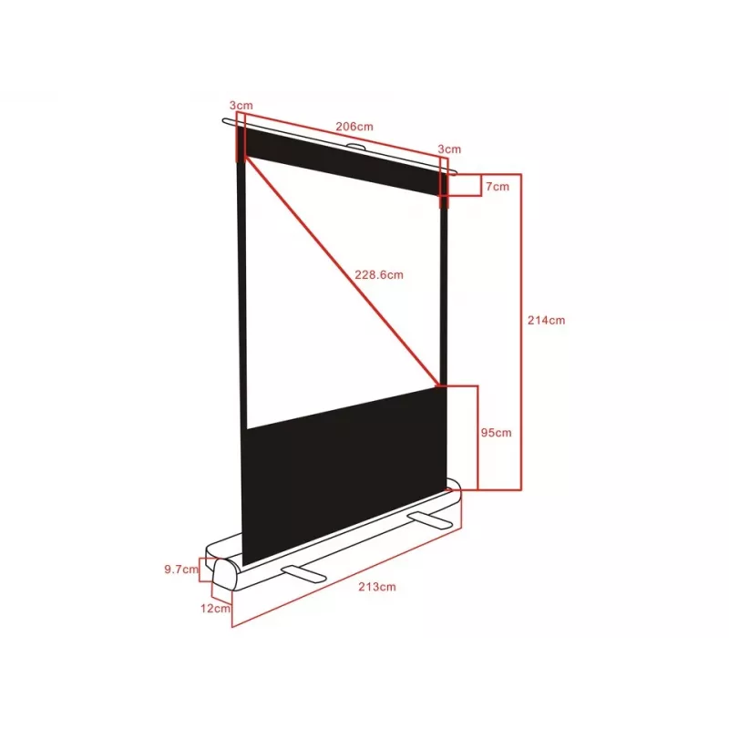 Multibrackets M 16:9 Portable Projektionsleinwand 200x112, 90 Zoll