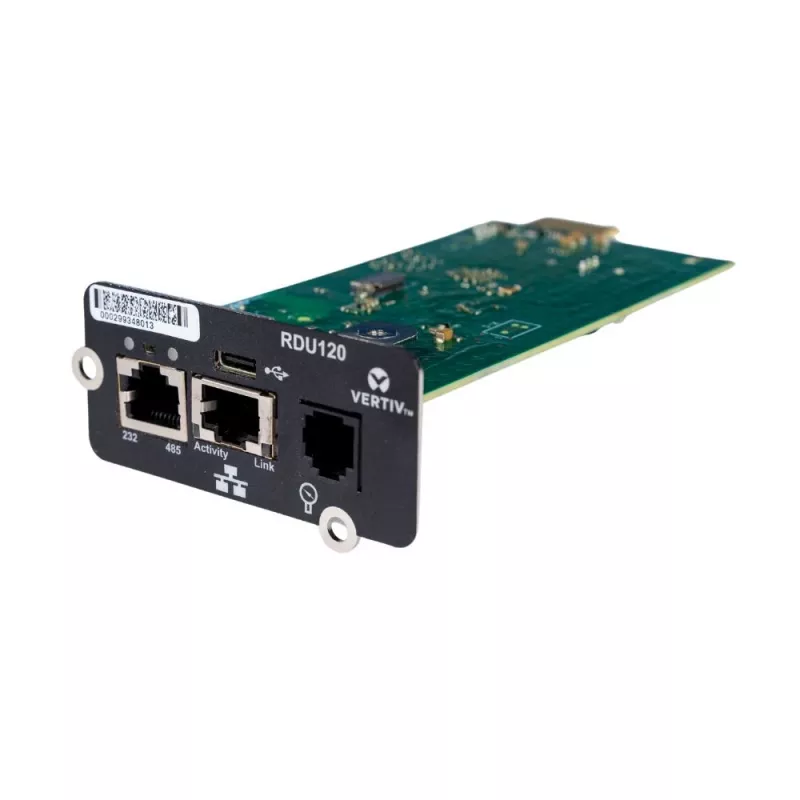 Vertiv Liebert IntelliSlot RDU120 - Netzwerkkarte, Fernüberwachungsadapter, RS-485, USB-Anschluss, UL2900-1-cybersicherheitszertifiziert, 1 Gb Ethernet (RDU120)