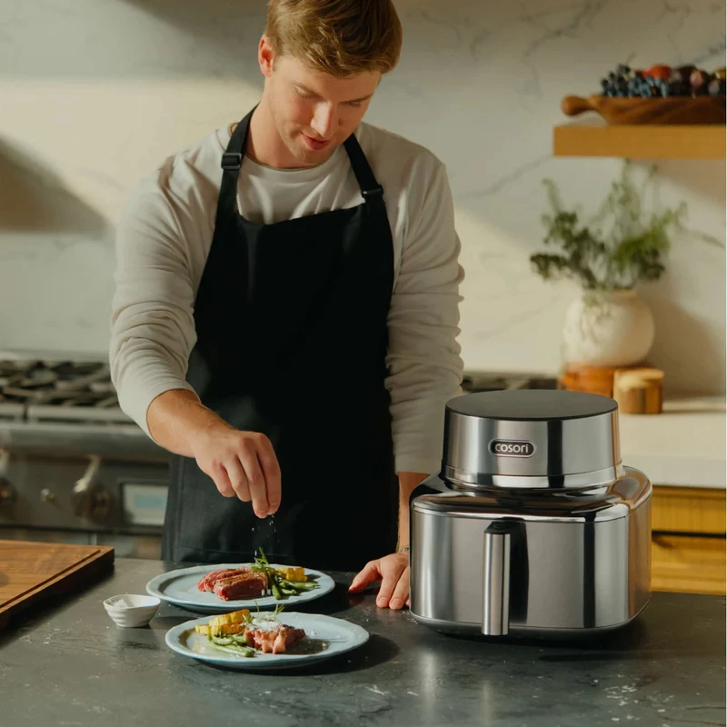 Cosori ICONIC-Single 6.2 L Stand-alone 1725 W Heißluftfritteuse Edelstahl