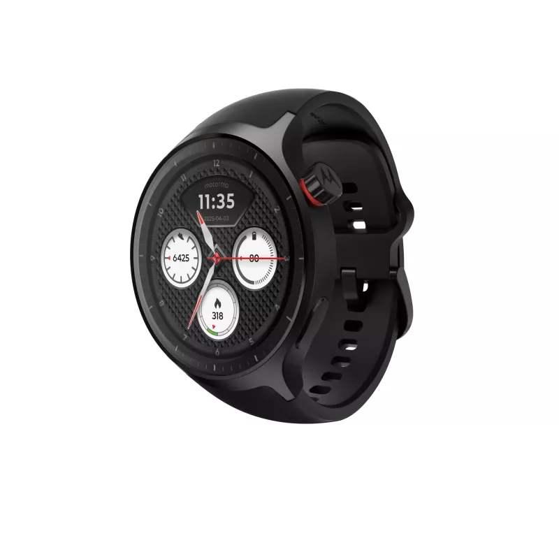 Motorola Moto Watch 3,63 cm (1,43 Zoll) OLED 47 mm Digitaler Touchscreen Schwarz GPS (Satellit)
