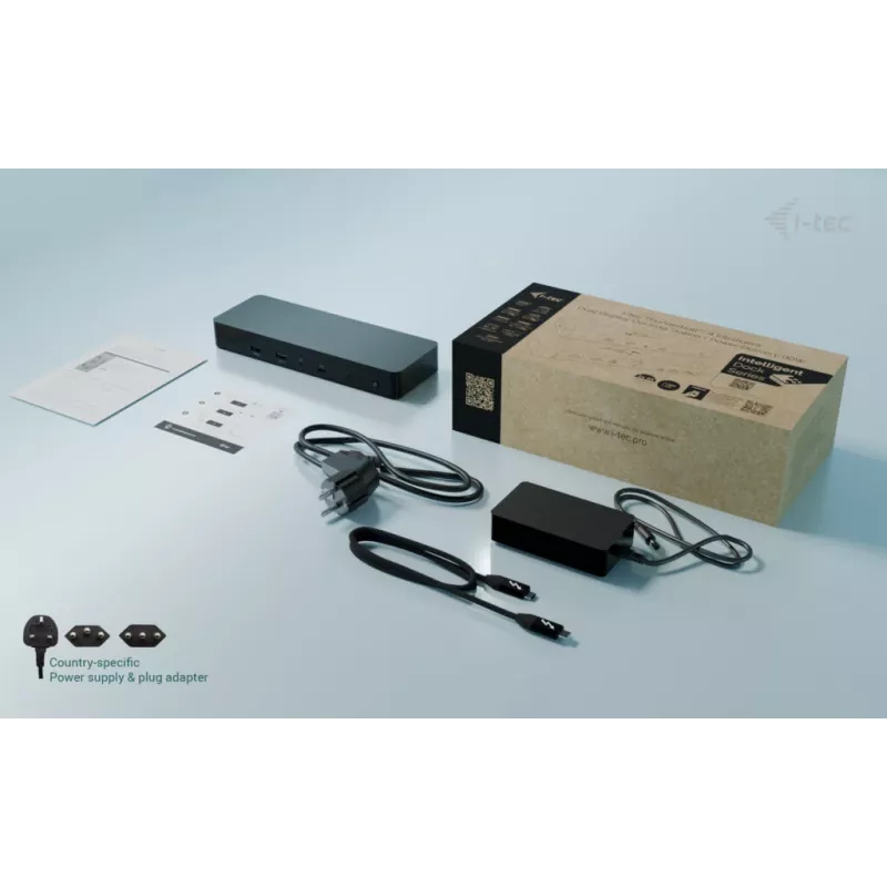 i-tec Thunderbolt 4 Intelligent Dual Display Docking Station + Power Delivery 90 W