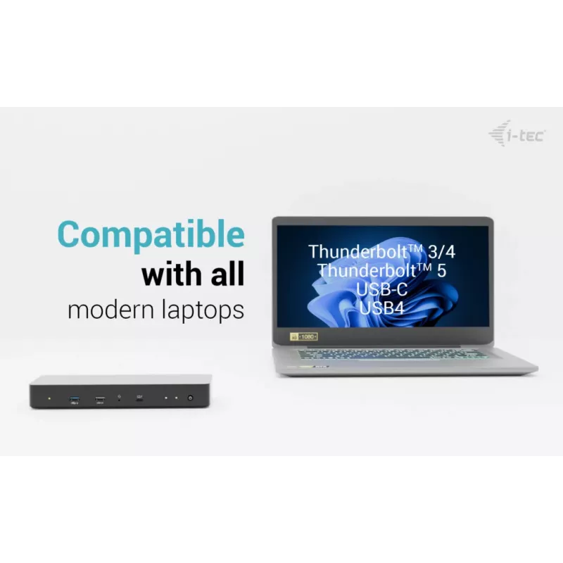 i-tec Thunderbolt 4 Intelligent Dual Display Docking Station + Power Delivery 90 W