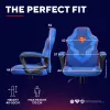 Gaming-Stuhl TRUST GXT 703SM REVVO Kids Superman Blau – Kinder-Gaming-Stuhl, ergonomisches Design, verstellbare Funktionen