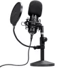 Studio-Mikrofon TRUST GXT 269 Emita II — kabelgebundenes USB-Mikrofon, Metallgehäuse, Tischmontage, schwarz (42×162×42 mm)