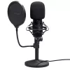 Studio-Mikrofon TRUST GXT 269 Emita II — kabelgebundenes USB-Mikrofon, Metallgehäuse, Tischmontage, schwarz (42×162×42 mm)