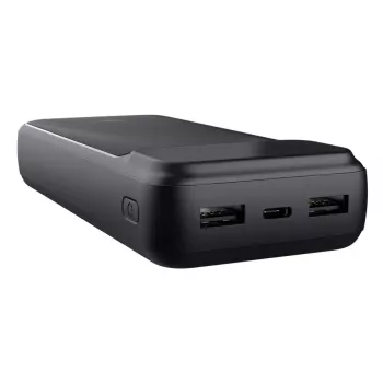 Powerbank TRUST 25883 — 20000 mAh Li-Ion, PD & Quick Charge 3.0, 2×USB-A + 1×USB-C, 20 W, Schwarz