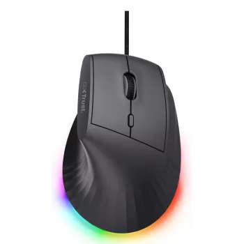 Gaming-Maus TRUST GXT 145 Rexxa Rechtshänder USB Typ-A 12800 DPI, kabelgebunden, RGB-Rad, schwarz