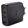 TRUST Maxo 65W AC-Schnellladegerät für den Innenbereich, 3× USB-C, max. 20V, 2m Kabel, schwarz