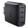 TRUST Maxo 65W AC-Schnellladegerät für den Innenbereich, 3× USB-C, max. 20V, 2m Kabel, schwarz
