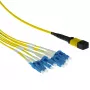 ACT 2 Meter Singlemode 9/125 OS2 Fanout-Patchkabel 1x MTP-Buchse - 4x LC-Duplex 8 Fasern