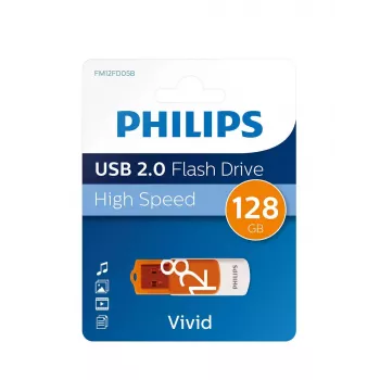 Philips FM12FD05B USB-Stick 128 GB USB Typ-A 2.0 Orange, Weiß