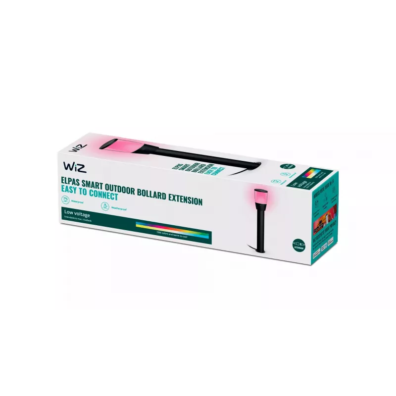 Intelligenter Poller-/Pfostenleuchte Signify WiZ Poller Starter-Kit — LED, 220–240 V, schwarz, 108,5 × 108,5 × 518 mm