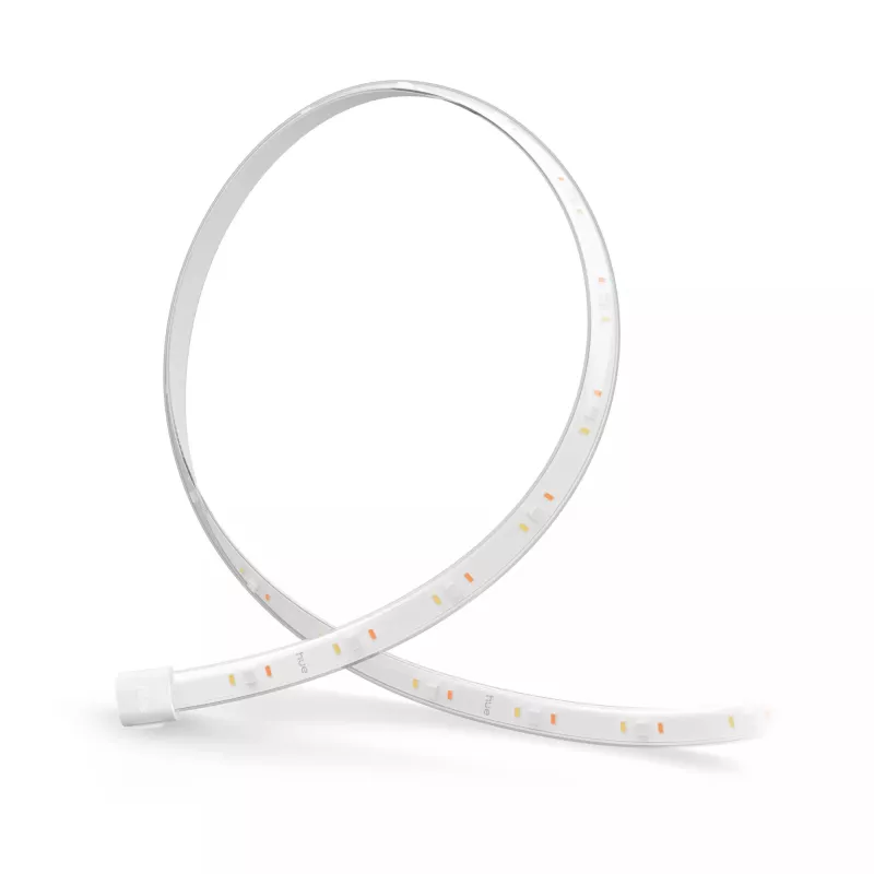 Philips Hue Flux Lichtband-Verlängerung 5 m, Smarte Lichtleiste, Bluetooth/Zigbee, Weiß, Silikon, Mehrfarbig, 48 W