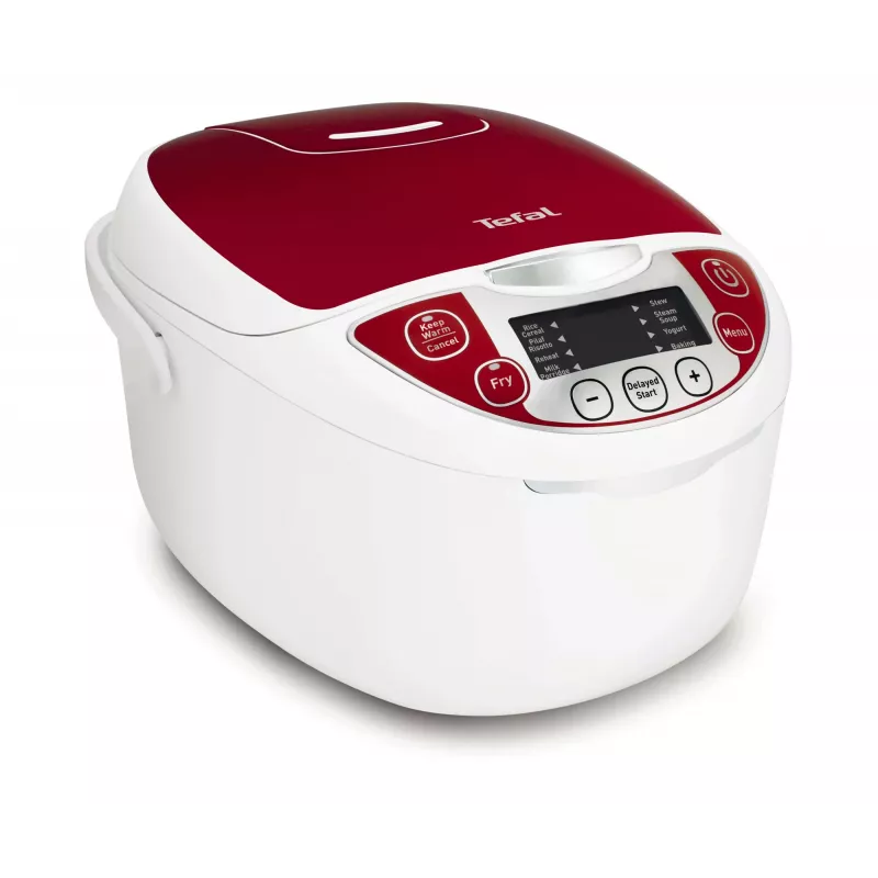 Tefal Multicook Pro 12 Programme, 1,8 L, 750 W, Rot, Weiß, Keramik, LCD, 24 h