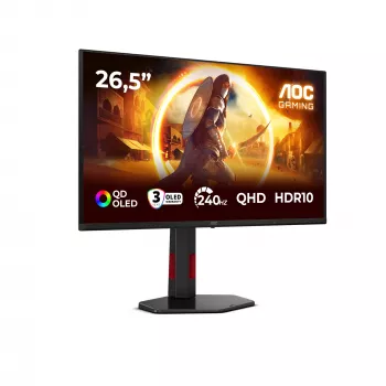 AOC G4 Q27G4ZDR Computer-Monitor 67,3 cm (26,5 Zoll) 2560 x 1440 Pixel Quad HD QD-OLED Schwarz, Rot