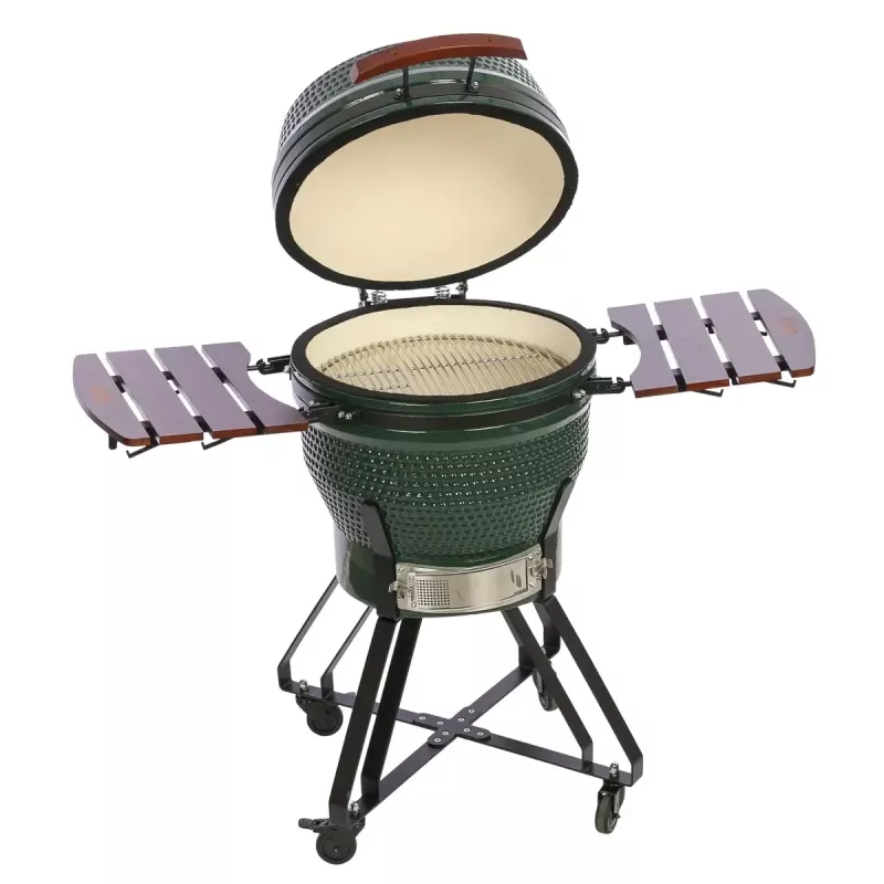 TARGUS Kamado Pro 22 Zoll Grill Größe M (TunaBone) – keramischer Kamado, 22-Zoll-Grillfläche, grün
