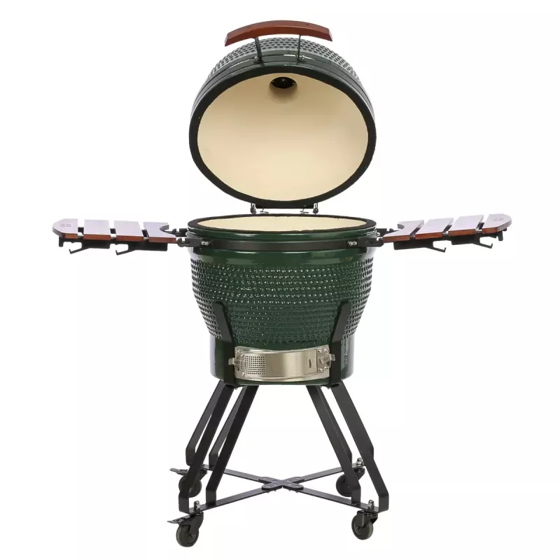 TARGUS Kamado Pro 22 Zoll Grill Größe M (TunaBone) – keramischer Kamado, 22-Zoll-Grillfläche, grün