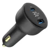 Kfz-Ladegerät Gembird TA-UC-AC2PD30LCD-CAR-01, USB-C, 30 W, 12–24 V, schwarz