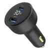 Kfz-Ladegerät Gembird TA-UC-AC2PD30LCD-CAR-01, USB-C, 30 W, 12–24 V, schwarz