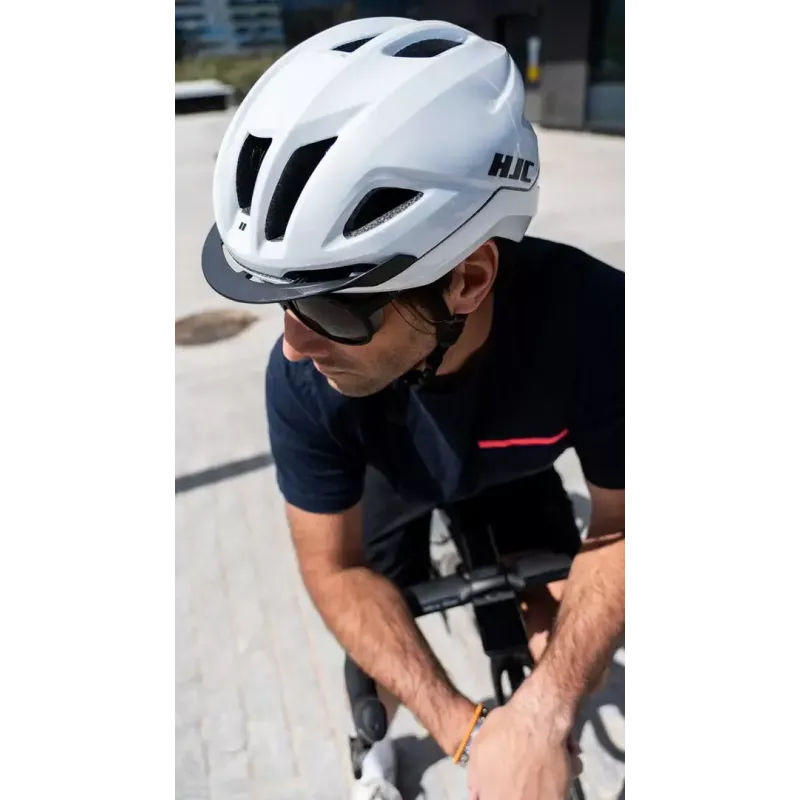 Fahrradhelm HJC CROSSER Weiß Größe M (Erwachsener) — Fahrrad-Schutzhelm, mittel