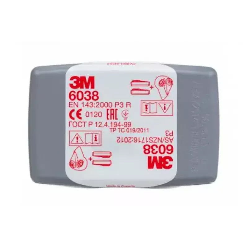 Gas- und Dampfpatrone 3M 6038 P3-Filtration 80 Stk.