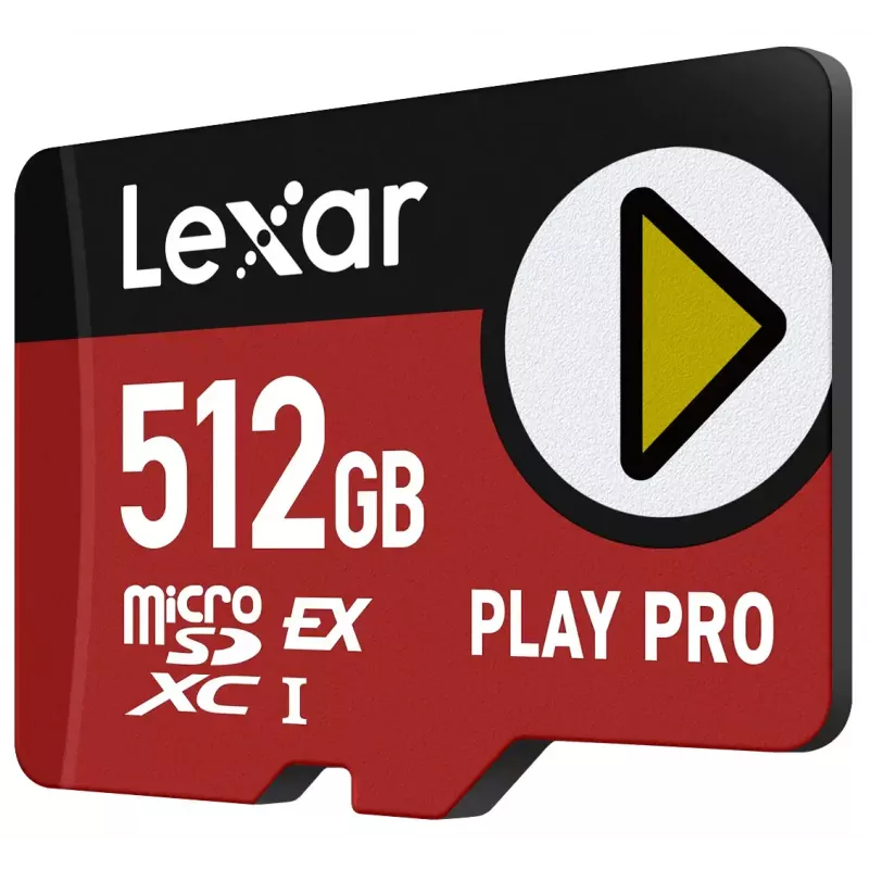 MicroSDXC-Flash-Speicher Lexar PLAY PRO 512 GB UHS-I U3 — 900 MB/s Lesen, 600 MB/s Schreiben