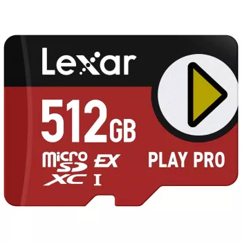 MicroSDXC-Flash-Speicher Lexar PLAY PRO 512 GB UHS-I U3 — 900 MB/s Lesen, 600 MB/s Schreiben
