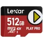 MicroSDXC-Flash-Speicher Lexar PLAY PRO 512 GB UHS-I U3 — 900 MB/s Lesen, 600 MB/s Schreiben