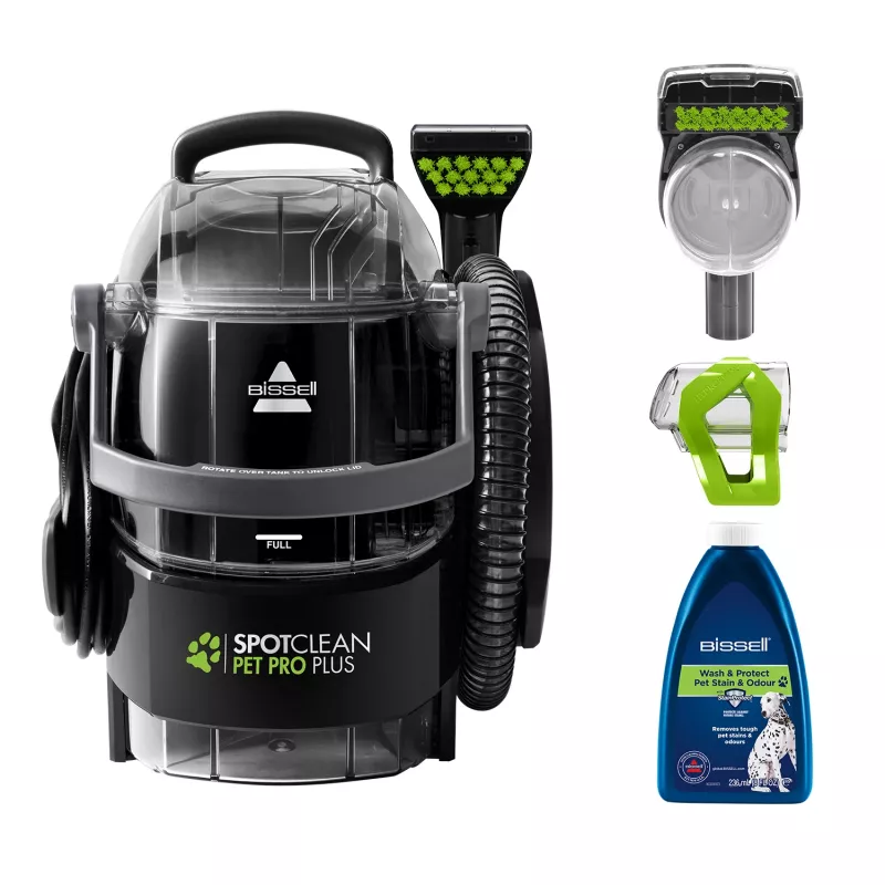 Bissell SpotClean Pet Pro Plus Teppichreinigungsmaschine Handgerät Tiefenreinigung Schwarz, Transparent