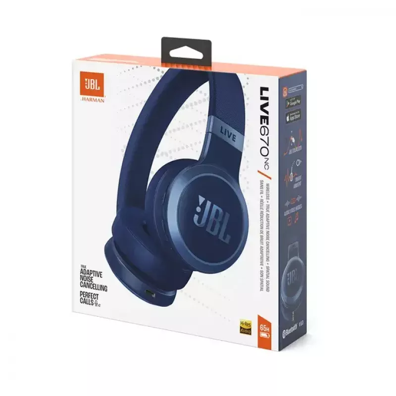JBL Live 670NC Headset Kabellos Kopfbügel Anrufe/Musik Bluetooth Blau