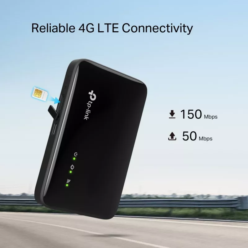 4G Wireless Router TP-Link M7005, Single-Band 2,4 GHz, NanoSIM, Wi-Fi 6, schwarz