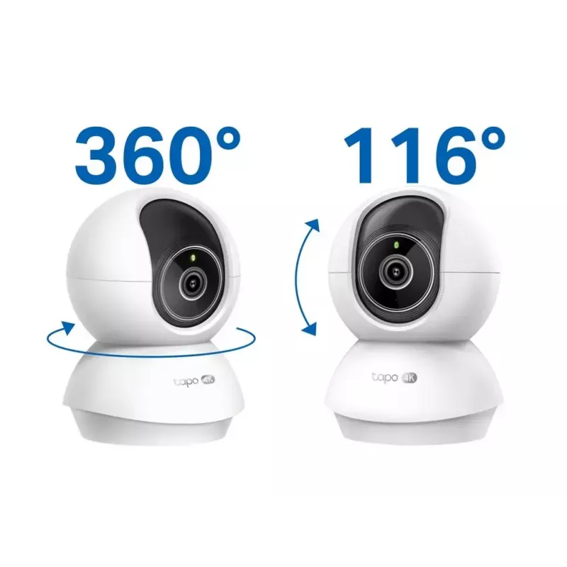 TP-LINK Tapo C250 | Pan/Tilt AI Home Security Wi-Fi-Kamera | PTZ | 8 MP | 4mm/F1.6 | H.265 | microSD-Karte bis zu 512 GB