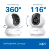 TP-LINK Tapo C250 | Pan/Tilt AI Home Security Wi-Fi-Kamera | PTZ | 8 MP | 4mm/F1.6 | H.265 | microSD-Karte bis zu 512 GB