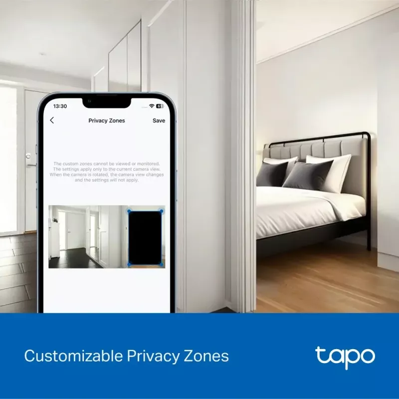 TP-LINK Tapo C250 | Pan/Tilt AI Home Security Wi-Fi-Kamera | PTZ | 8 MP | 4mm/F1.6 | H.265 | microSD-Karte bis zu 512 GB