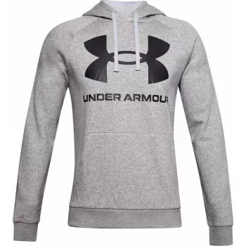 Hoodie Under Armour Rival Fleece Big Logo Grau — Herren, Modell 1357093 011