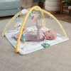 Fisher-Price Sensimals Simply Senses Neugeborenen-Spieldecke Baby-Aktivitätsmatte mit 6 sensorischen Spielzeugen