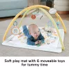 Fisher-Price Sensimals Simply Senses Neugeborenen-Spieldecke Baby-Aktivitätsmatte mit 6 sensorischen Spielzeugen
