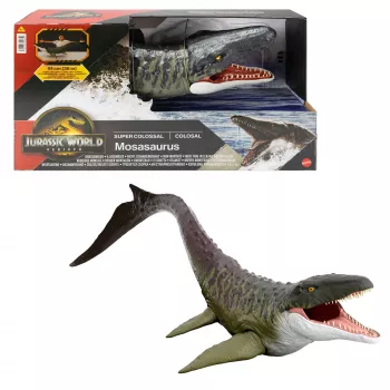 Jurassic World Rebirth Super Colossal Mosasaurus Action-Figur, Dinosaurier-Spielzeug