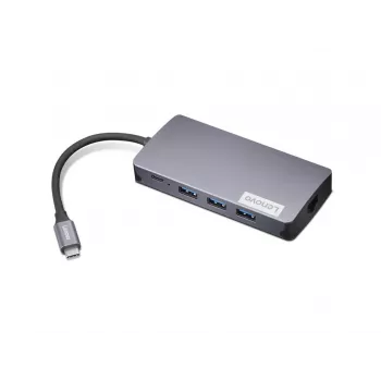 Docking-Adapter Lenovo GX91M73946 USB-C Kabelgebunden, 100 W, HDMI, VGA, 3x USB-A, SD-Kartenleser, Gigabit-Ethernet, 4K@30Hz, Grau