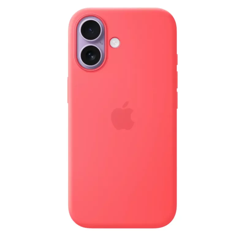 Silikonhülle mit MagSafe für Apple iPhone 17 — Bright Guava, passend für 6,3 Zoll (16 cm) Bildschirm