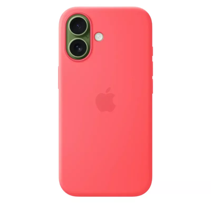 Silikonhülle mit MagSafe für Apple iPhone 17 — Bright Guava, passend für 6,3 Zoll (16 cm) Bildschirm