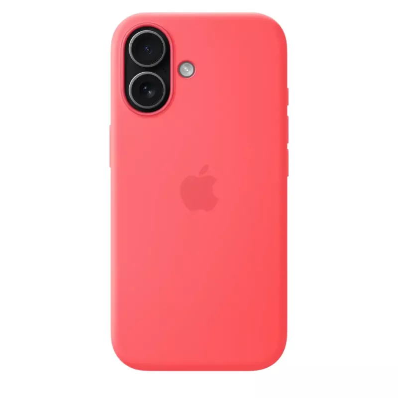 Silikonhülle mit MagSafe für Apple iPhone 17 — Bright Guava, passend für 6,3 Zoll (16 cm) Bildschirm