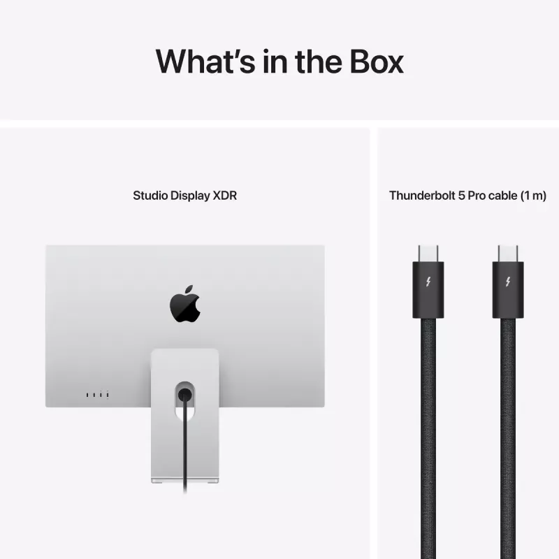 Monitor Apple Studio Display XDR — 27 Zoll 5K (5120×2880), LED, Nanotexturglas, neigungs- und höhenverstellbarer Ständer, Silber
