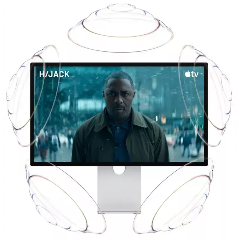 Monitor Apple Studio Display XDR — 27 Zoll 5K (5120×2880), LED, Nanotexturglas, neigungs- und höhenverstellbarer Ständer, Silber